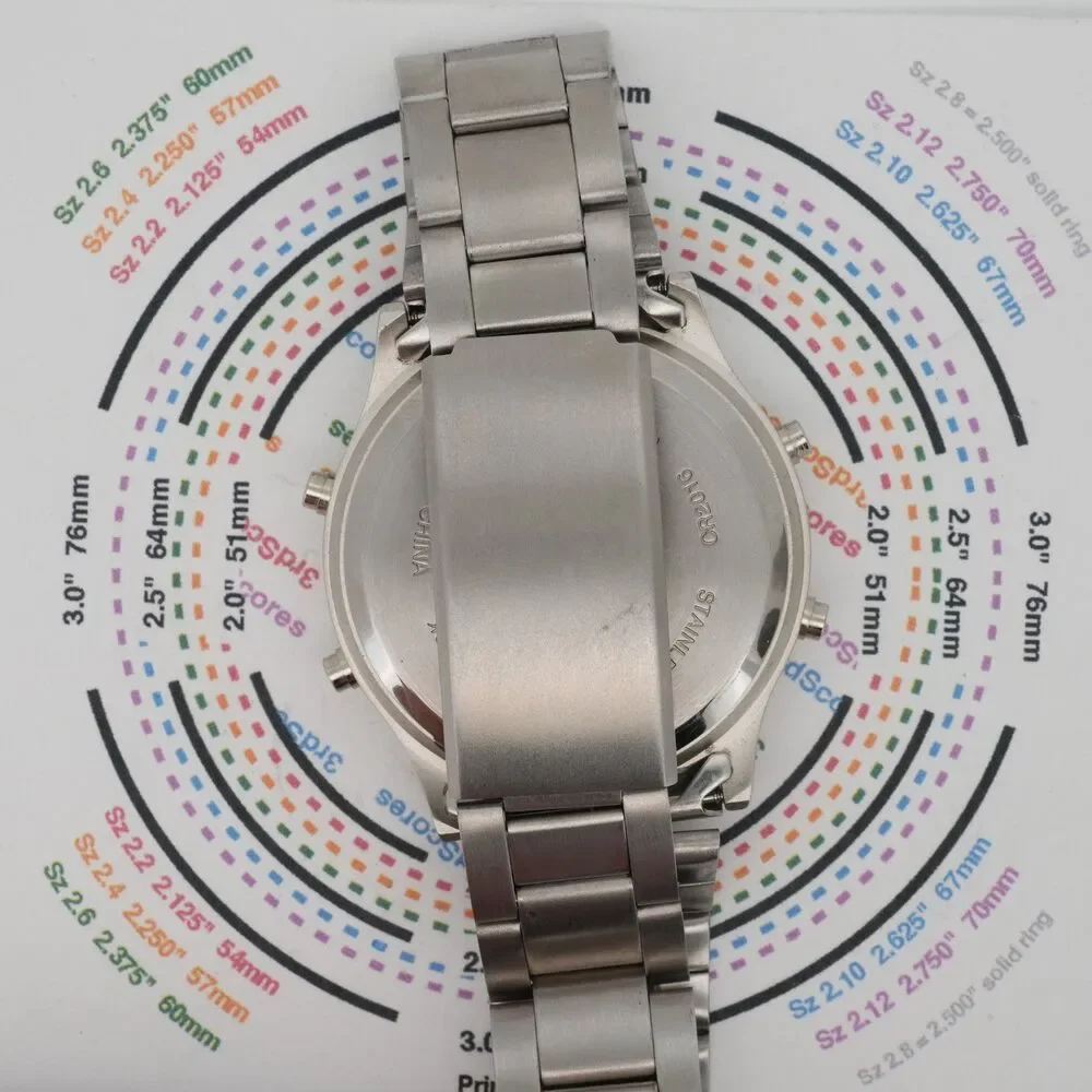 Advance Digital Sports Watch 38mm Stainless Steel Bracelet 30M Water Resistant